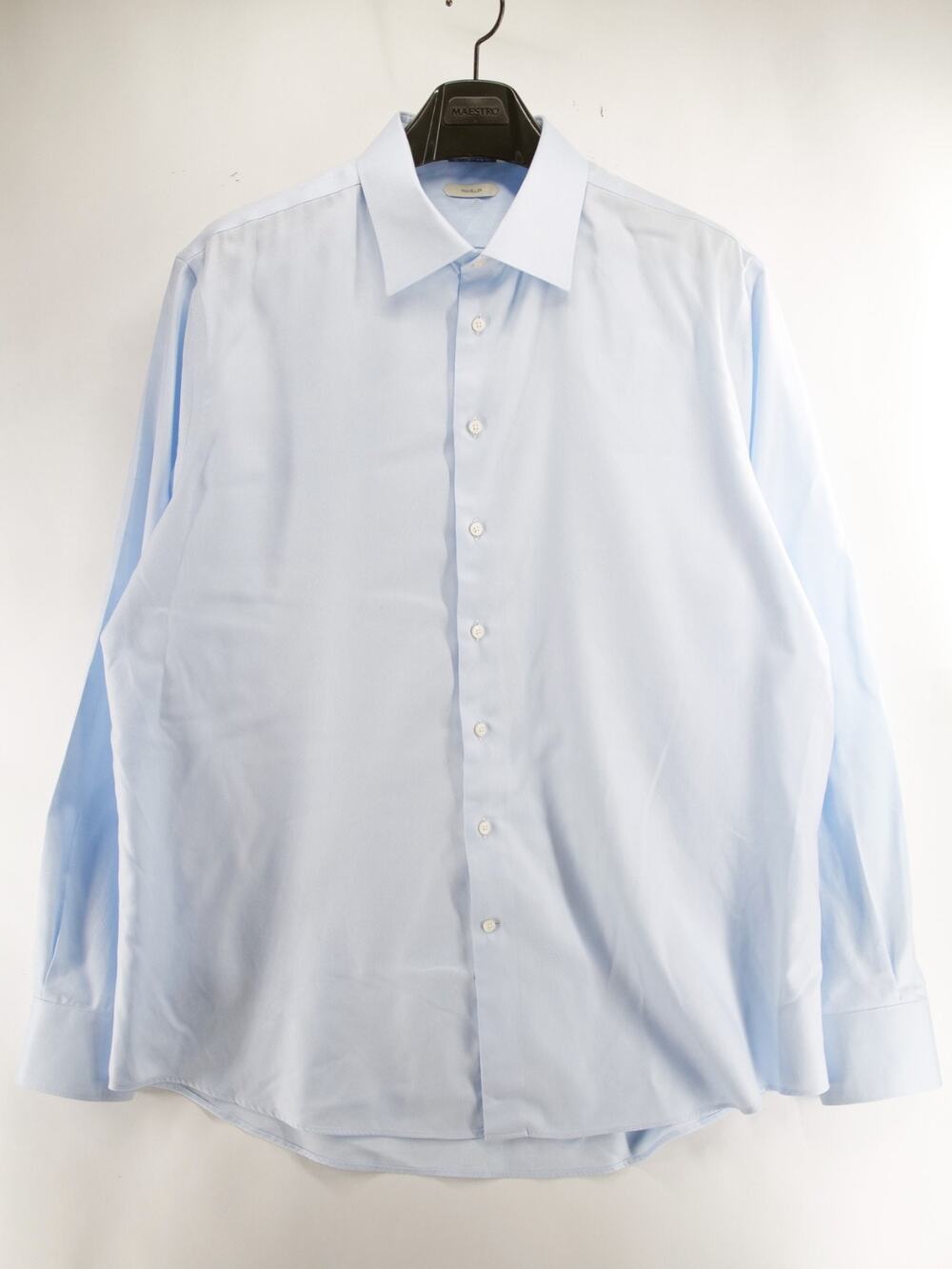 Suitsupply Traveller Shirt Mens Size 18 46 Slim Fit Light Blue Textured Cotton